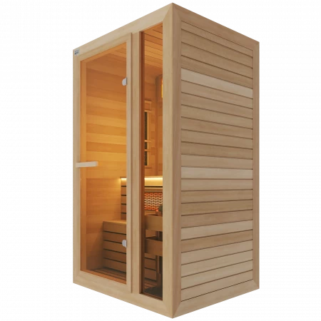 Одноместная комбинированная сауна Comfort из кедра